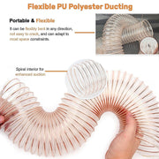2m PU Flexible Ducting Hose - Clear Ventilation & Dust Extraction Tube for Woodworking & Fume Control V63-953531