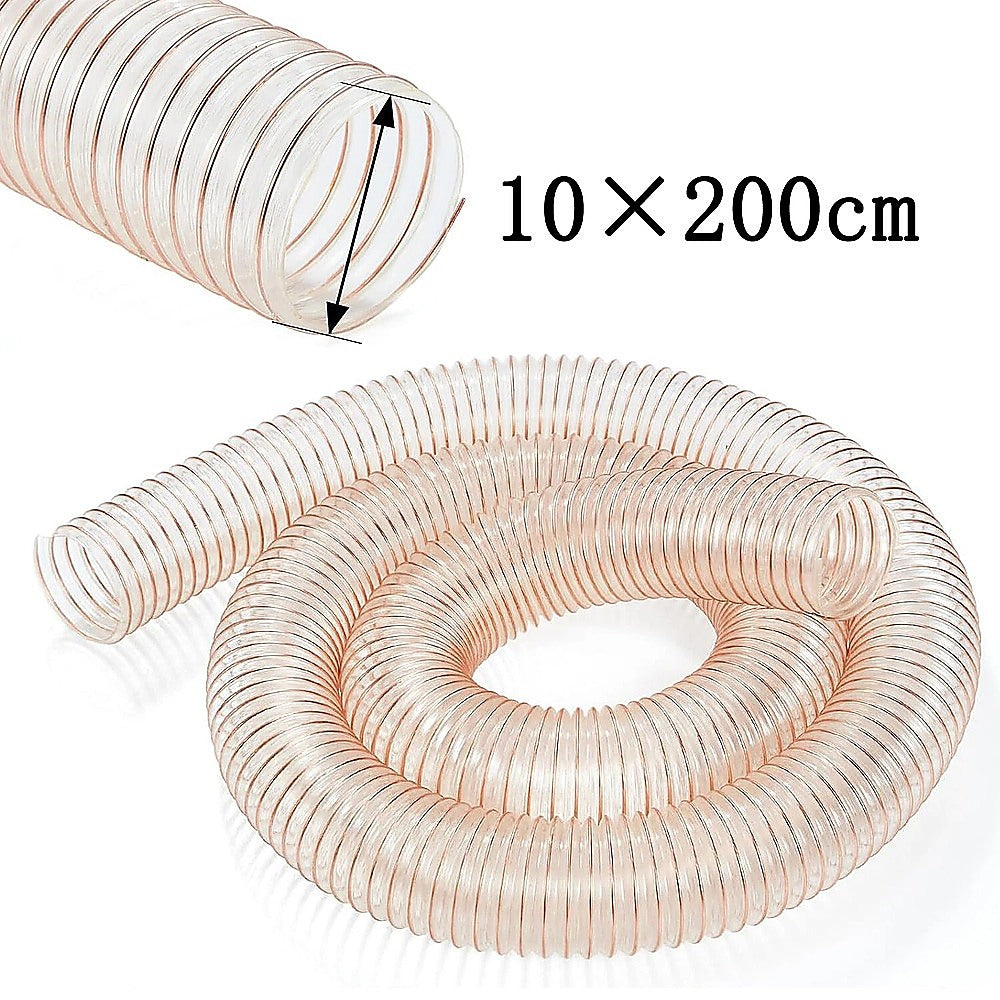 2m PU Flexible Ducting Hose - Clear Ventilation & Dust Extraction Tube for Woodworking & Fume Control V63-953531