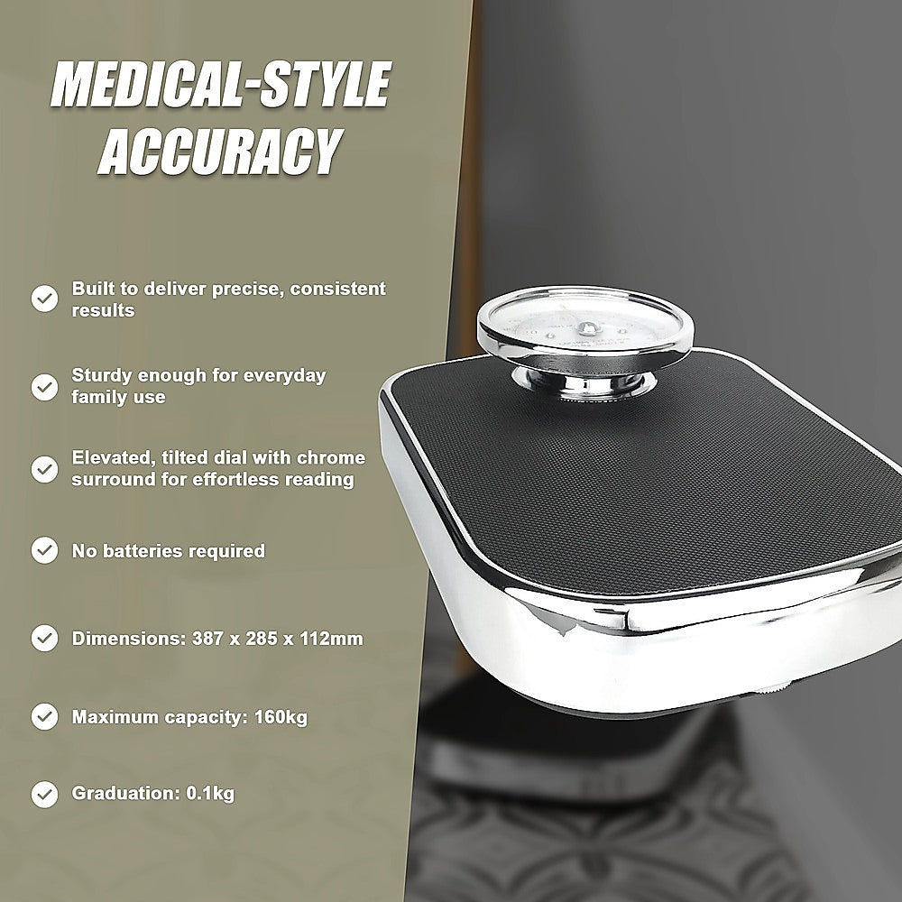 Medical Style Bathroom Scales Large Analogue Dial Heavy Duty Mechanical Scale for Home Use V63-953541