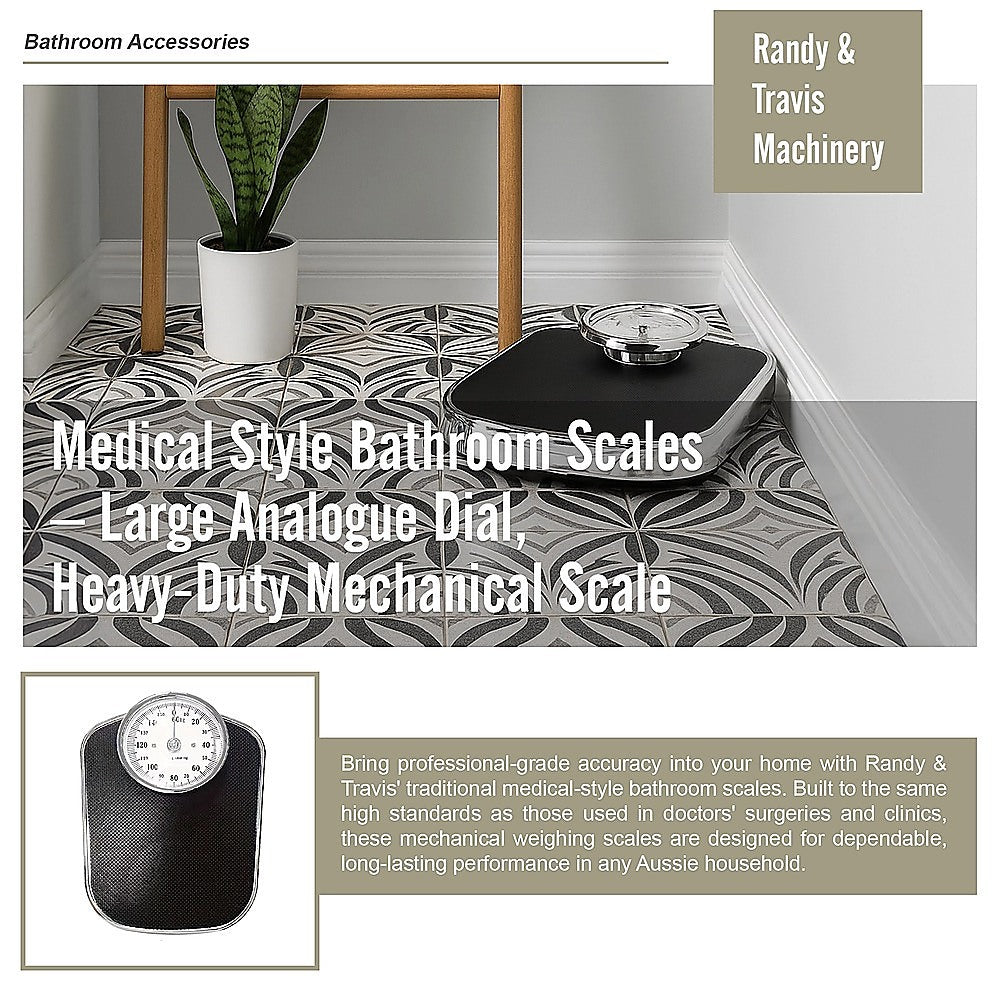 Medical Style Bathroom Scales Large Analogue Dial Heavy Duty Mechanical Scale for Home Use V63-953541
