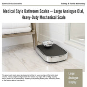 Medical Style Bathroom Scales Large Analogue Dial Heavy Duty Mechanical Scale for Home Use V63-953541