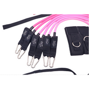 14pc Pilates Bar Kit with Resistance Bands & Belt - Home Fitness Pedal Puller V63-953551