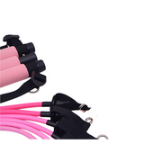 14pc Pilates Bar Kit with Resistance Bands & Belt - Home Fitness Pedal Puller V63-953551