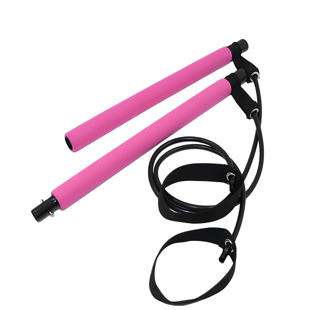 14pc Pilates Bar Kit with Resistance Bands & Belt - Home Fitness Pedal Puller V63-953551