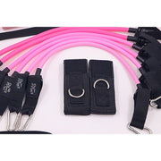 14pc Pilates Bar Kit with Resistance Bands & Belt - Home Fitness Pedal Puller V63-953551