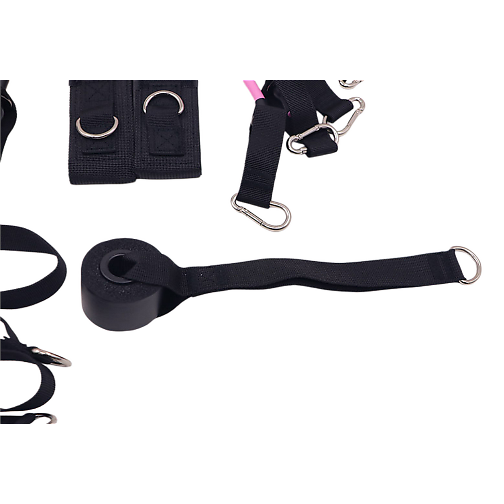 14pc Pilates Bar Kit with Resistance Bands & Belt - Home Fitness Pedal Puller V63-953551