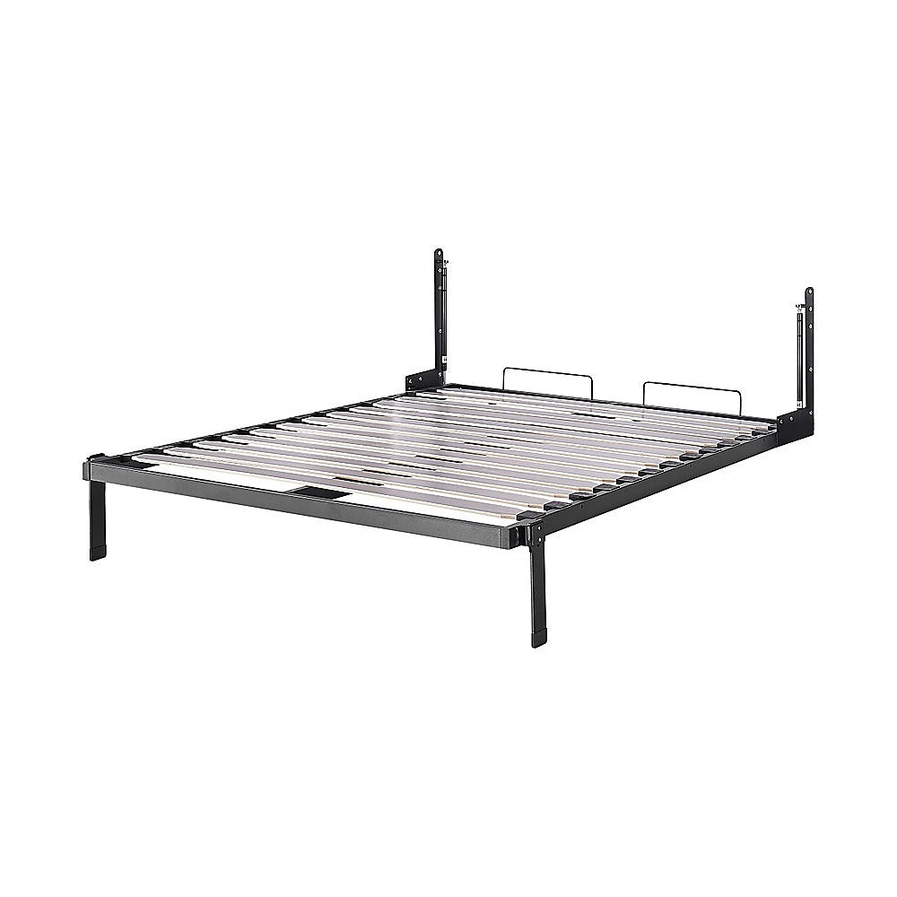 Double DIY Wall Bed Hardware Kit with Gold handle – Frame & Mechanism for Custom Build