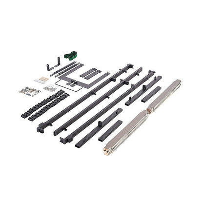 Single DIY Wall Bed Hardware Kit with Silver handle – Frame & Mechanism for Custom Build