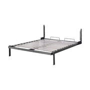 Double Wall Bed in White Gloss – Space Saving Murphy Bed Kit with Silver Door Handle