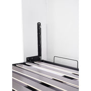 Double Wall Bed in White Gloss – Space Saving Murphy Bed Kit with Gold Door Handle