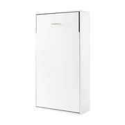Single Wall Bed in White – Space Saving Murphy Bed Kit with Silver Door Handle
