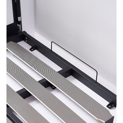 Single Wall Bed in White – Space Saving Murphy Bed Kit with Gold Door Handle