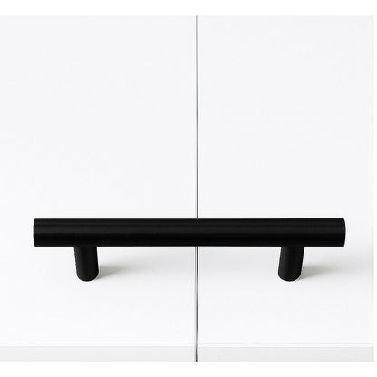 King-single Wall Bed in White Gloss – Space Saving Murphy Bed Kit with Black Door Handle