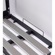 King-single Wall Bed in White – Space Saving Murphy Bed Kit with Silver Door Handle