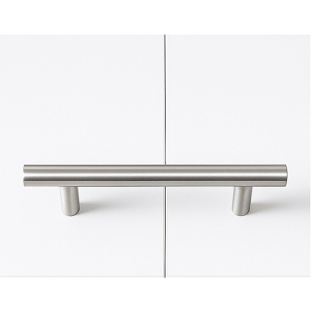 King-single Wall Bed in White – Space Saving Murphy Bed Kit with Silver Door Handle