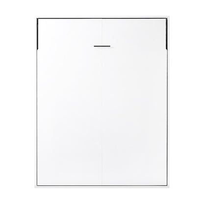 Queen Wall Bed in White - Space Saving Murphy Bed Kit with Silver Door Handle V63-953911