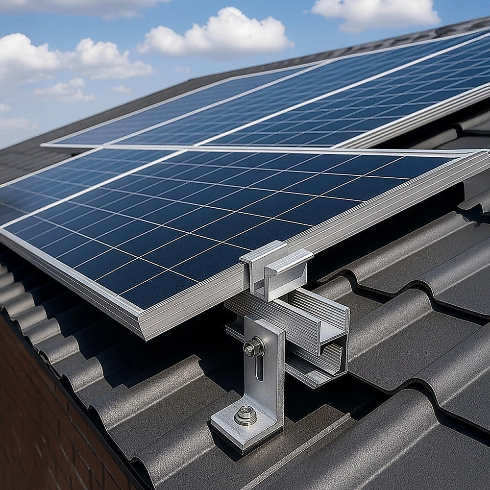 Solar Panel Roof Mount Kit - Universal Clamps & Brackets Set for Secure Solar Installation V63-953941