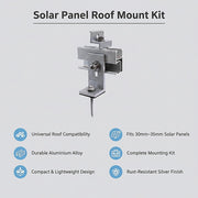 Solar Panel Roof Mount Kit - Universal Clamps & Brackets Set for Secure Solar Installation V63-953941