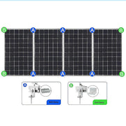 Solar Panel Roof Mount Kit - Universal Clamps & Brackets Set for Secure Solar Installation V63-953941