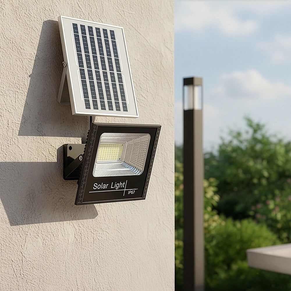 60W LED Solar Flood Light with Motion Sensor - Outdoor Security Lighting V63-953951