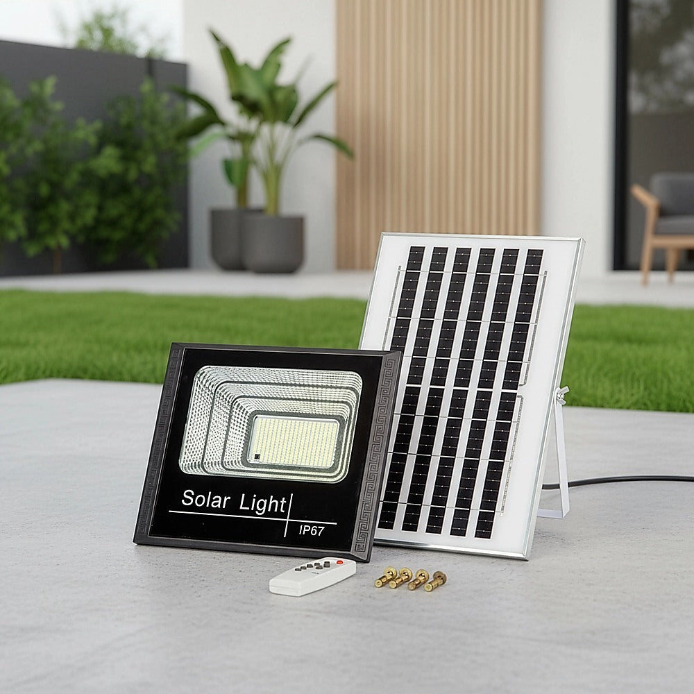 60W LED Solar Flood Light with Motion Sensor - Outdoor Security Lighting V63-953951