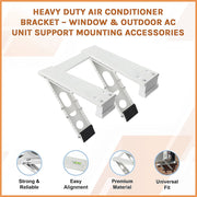 Heavy Duty Air Conditioner Bracket - Window & Outdoor AC Unit Support Mounting Accessories V63-953971