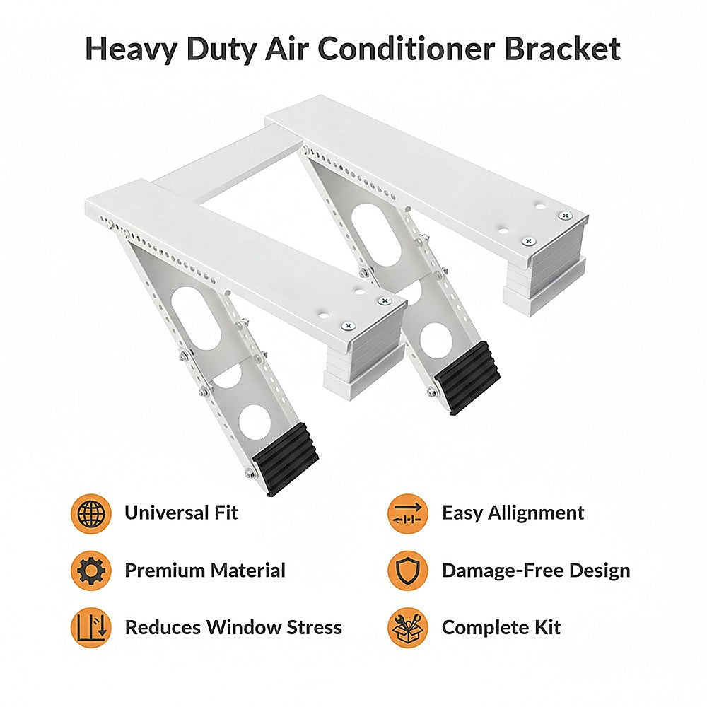 Heavy Duty Air Conditioner Bracket - Window & Outdoor AC Unit Support Mounting Accessories V63-953971