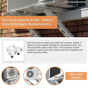 Heavy Duty Air Conditioner Bracket - Window & Outdoor AC Unit Support Mounting Accessories V63-953971