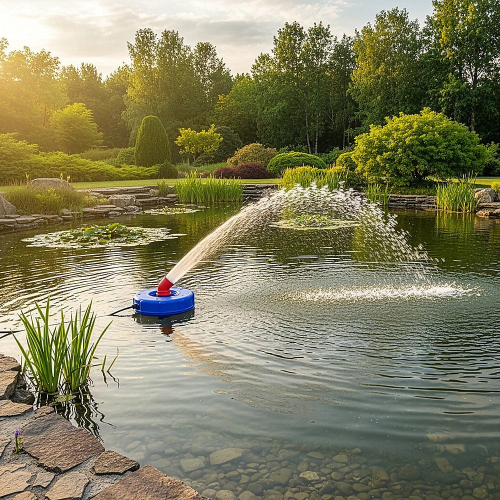 Large Floating Pond Fountain Pump - Outdoor Water Feature & Aerator V63-953981