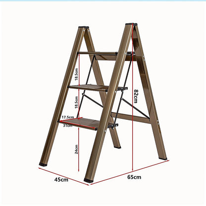 3 Step Ladder Foldable Lightweight - Anti-Slip Safety Stool for Home & Office V63-954011