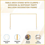 Table Arch Stand with Clamps - Wedding & Birthday Party Balloon Decoration Frame V63-954031