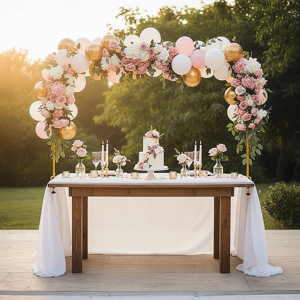 Table Arch Stand with Clamps - Wedding & Birthday Party Balloon Decoration Frame V63-954031
