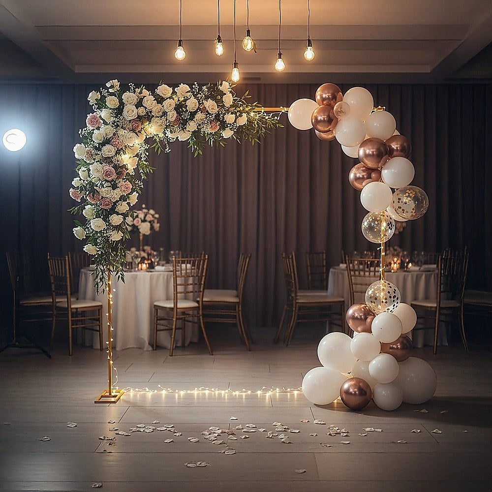 3m Wedding Arch Backdrop Stand - Square Metal Frame for Balloons & Flowers V63-954041