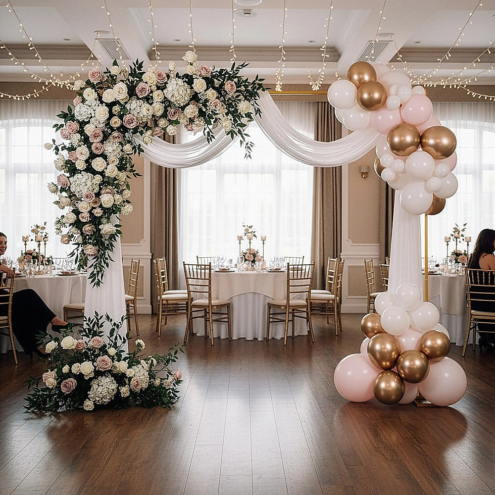 3m Wedding Arch Backdrop Stand - Square Metal Frame for Balloons & Flowers V63-954041
