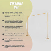 3m Wedding Arch Backdrop Stand - Square Metal Frame for Balloons & Flowers V63-954041