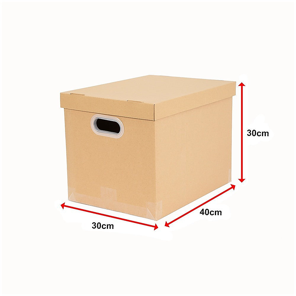 10Pcs Corrugated Cardboard Storage Boxes - Multi-Purpose Organising Cartons V63-954051