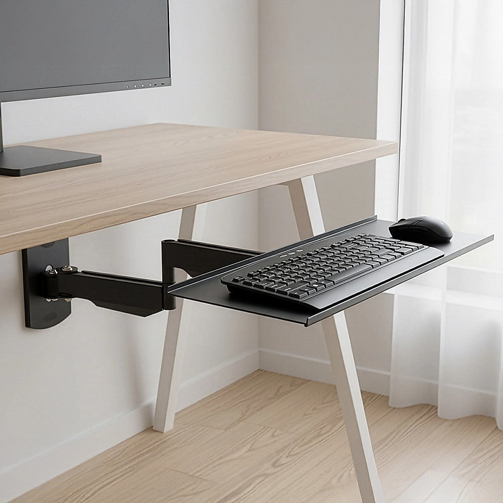 Wall Mount Keyboard Tray - Adjustable Folding Arm Workstation V63-954061