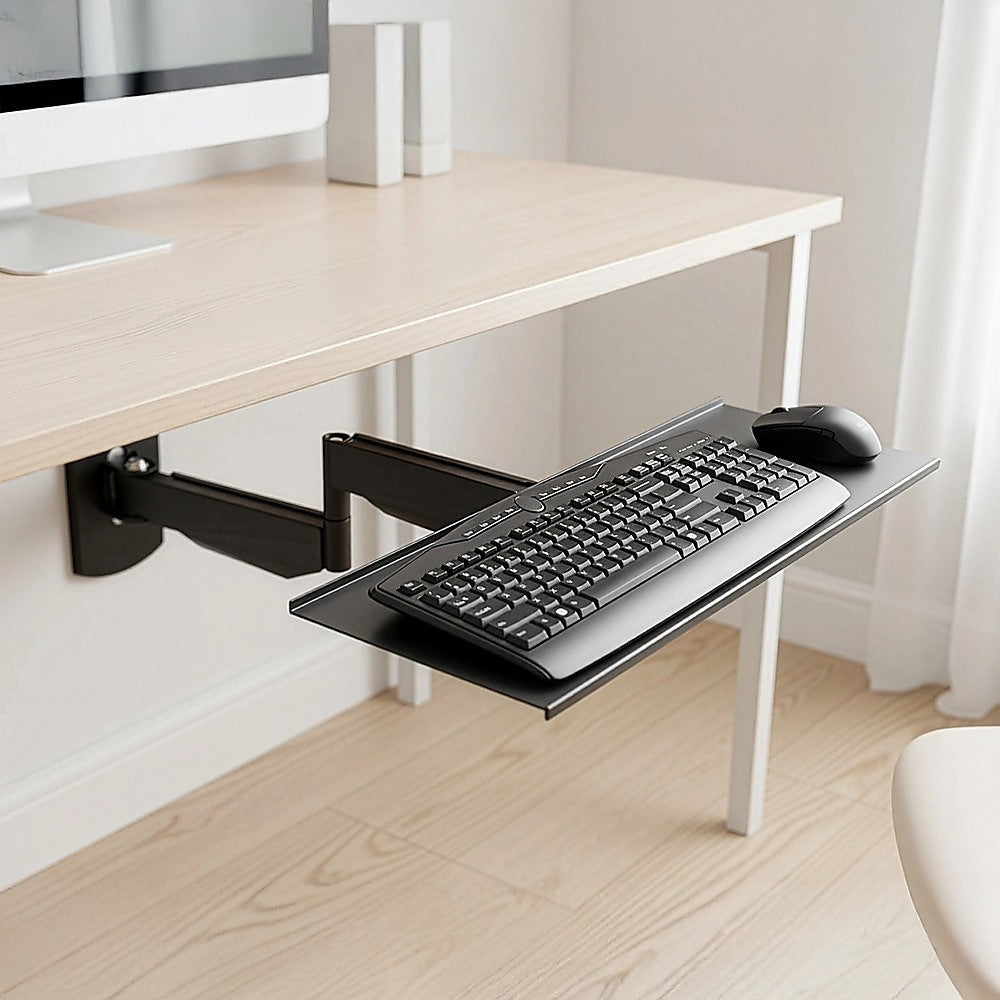 Wall Mount Keyboard Tray - Adjustable Folding Arm Workstation V63-954061