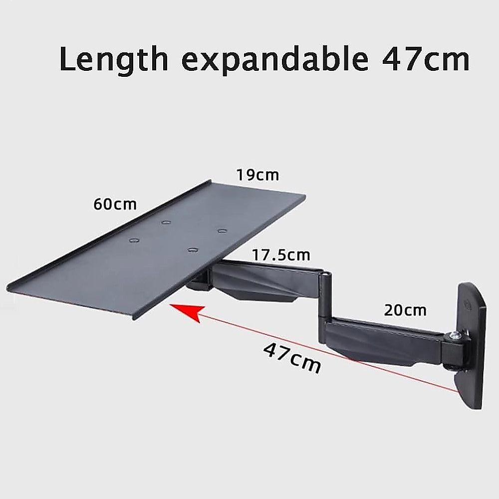 Wall Mount Keyboard Tray - Adjustable Folding Arm Workstation V63-954061