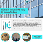 9m Extendable Ceiling Duster Kit - Heavy Duty Telescopic Pole Cleaner V63-954071