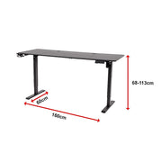 160cm Electric Standing Desk - Height Adjustable Sit Stand Office Table in Black V63-954081