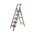 5 Step Ladder - Foldable Lightweight Aluminium with Anti-Slip Pedals V63-954091