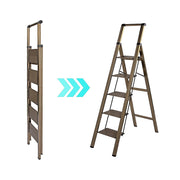 5 Step Ladder - Foldable Lightweight Aluminium with Anti-Slip Pedals V63-954091