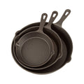 Chef Cast Iron Frying Pan Set - 3PCS Skillet, Grill & Oven Cookware for Home Cooking V63-954131