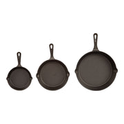 Chef Cast Iron Frying Pan Set - 3PCS Skillet, Grill & Oven Cookware for Home Cooking V63-954131