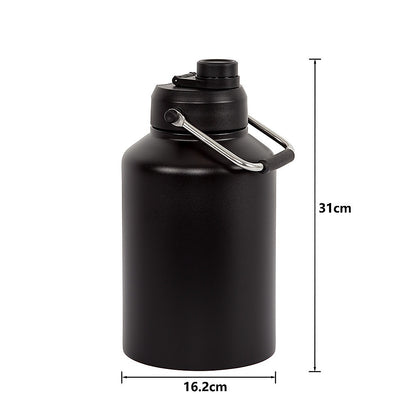 3.8L Double Wall Insulated Stainless Steel Water Bottle - Large Hot & Cold Drink Jug V63-954141