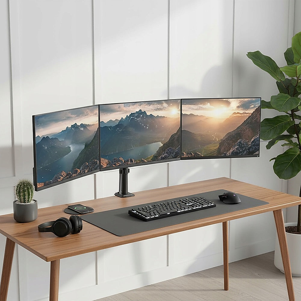 Triple Monitor Mount Stand - Desk Clamp with 3 Adjustable Arms for Multi-Screen Setup V63-954151