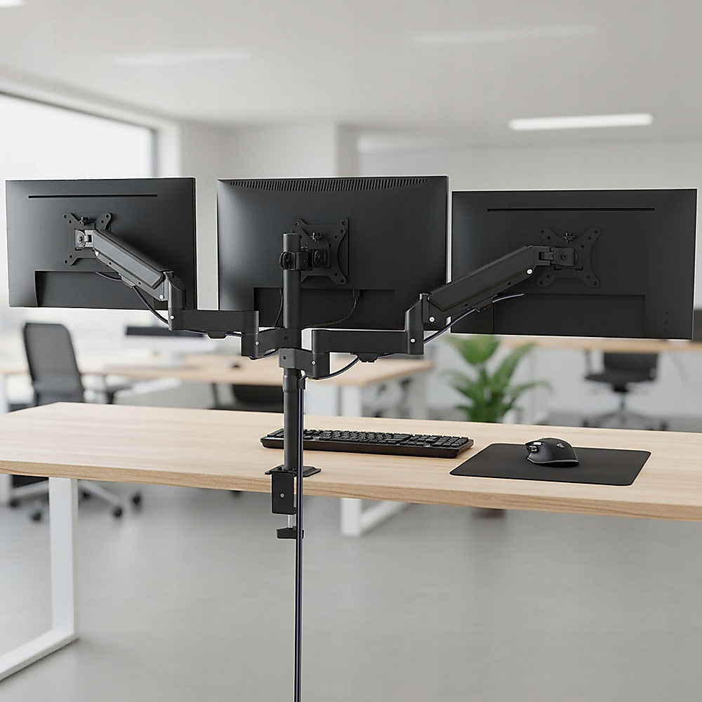 Triple Monitor Mount Stand - Desk Clamp with 3 Adjustable Arms for Multi-Screen Setup V63-954151