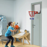 Indoor Mini Basketball Hoop Set - Door Mounted Backboard Kit with Ring & Ball V63-954191