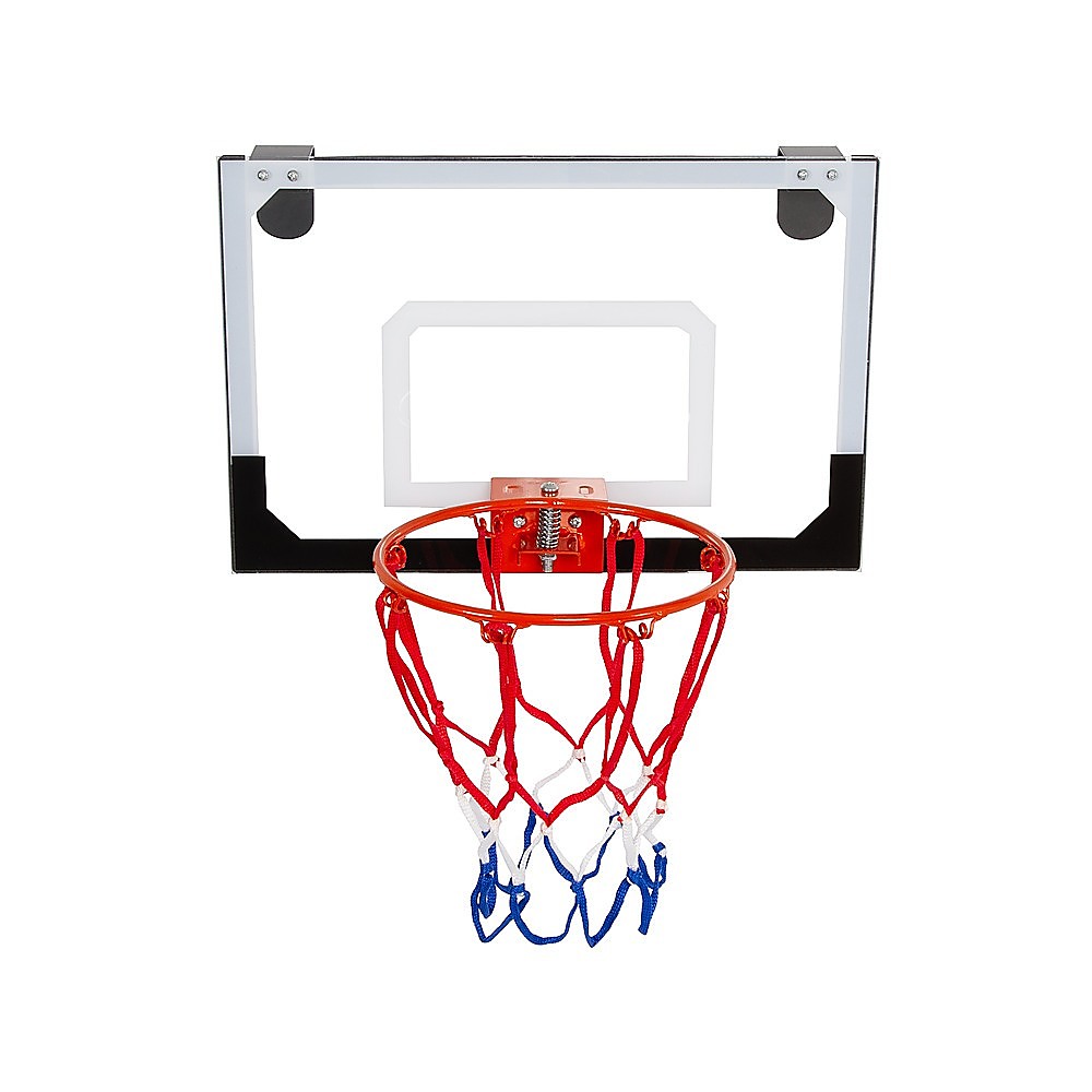 Indoor Mini Basketball Hoop Set - Door Mounted Backboard Kit with Ring & Ball V63-954191